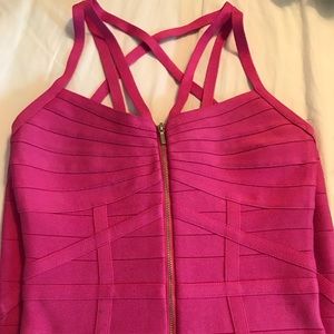 Bebe Hot Pink Bodycon Dress